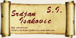 Srđan Isaković vizit kartica